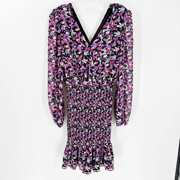 Revolve WAYF Smocked Colorful Art To Wear Mini Dress - Picture 6 of 8